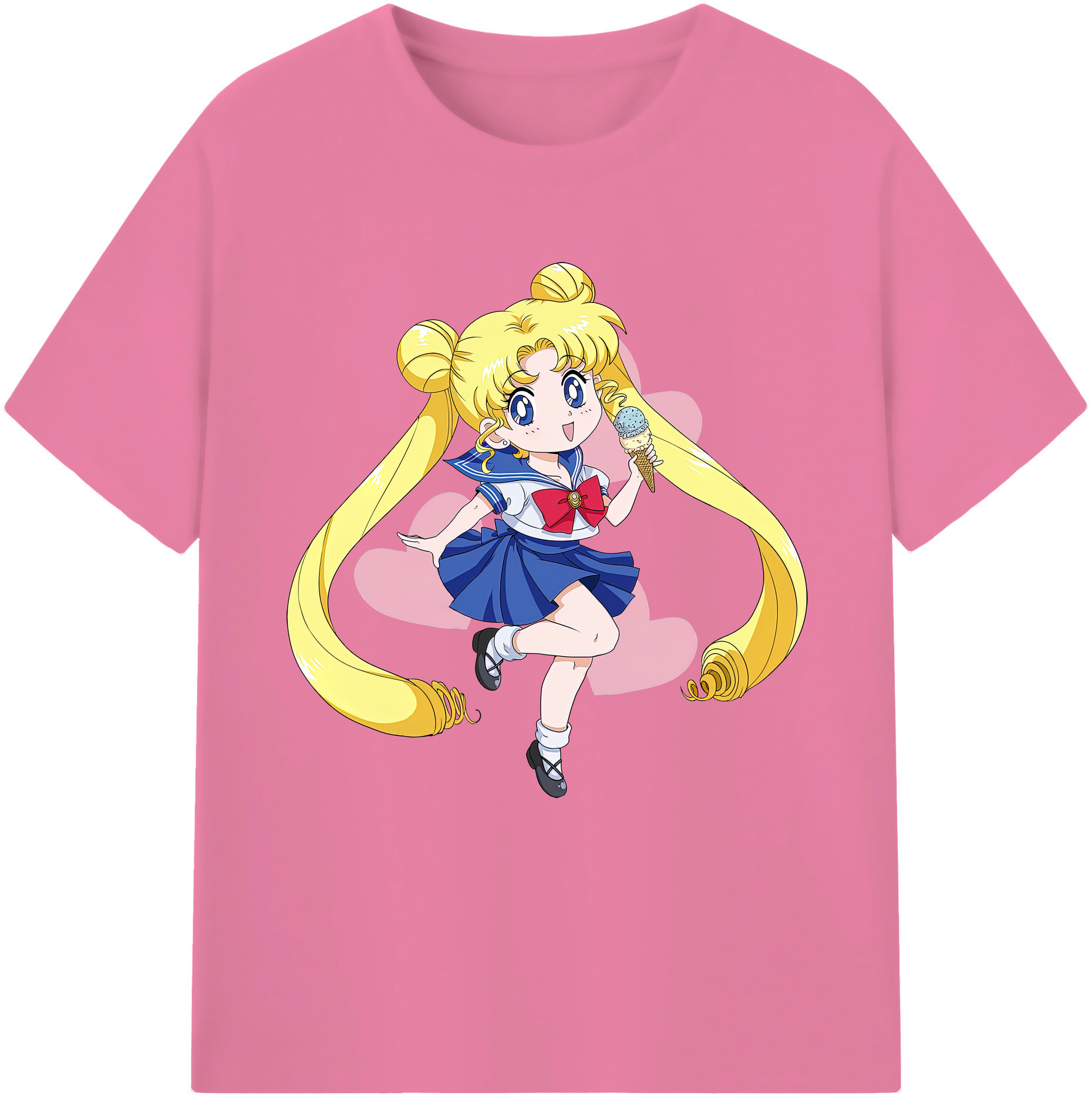 （画像用） 美少女戦士セーラームーン 愛野 美奈子 あいの みなこ Sailor Moon Aino Minako 綿100％半袖Tシャツ（フロントプリント）
